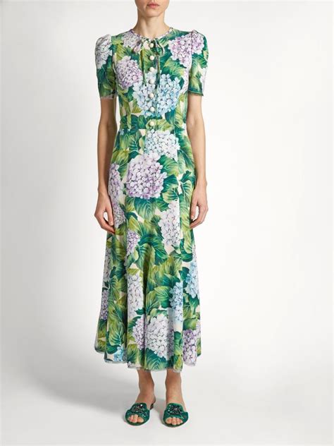 dolce gabbana hortensia print|net a Dolce & Gabbana dresses.